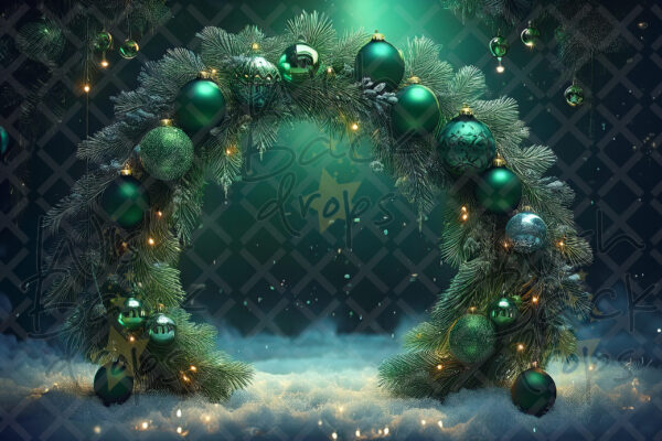Pack of 43 Christmas Garlands Digital Backdrops
