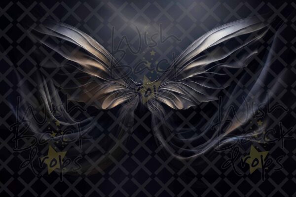 Black Satin Wings Digital Backdrops, set of 15 Backgrounds for Photographers