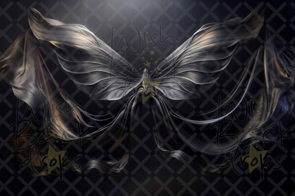 Black Satin Wings Digital Backdrops, set of 15 Backgrounds for Photographers