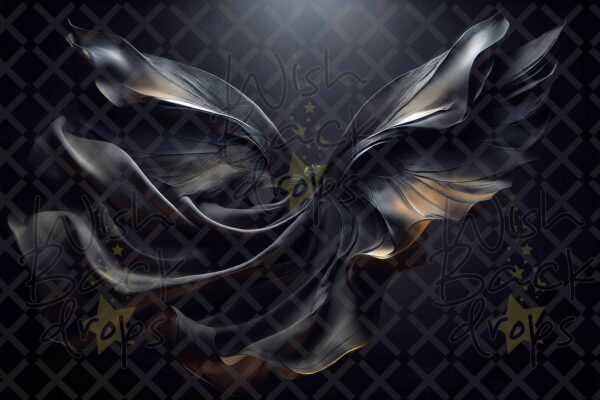 Black Satin Wings Digital Backdrops, set of 15 Backgrounds for Photographers