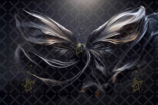 Black Satin Wings Digital Backdrops, set of 15 Backgrounds for Photographers