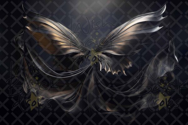 Black Satin Wings Digital Backdrops, set of 15 Backgrounds for Photographers