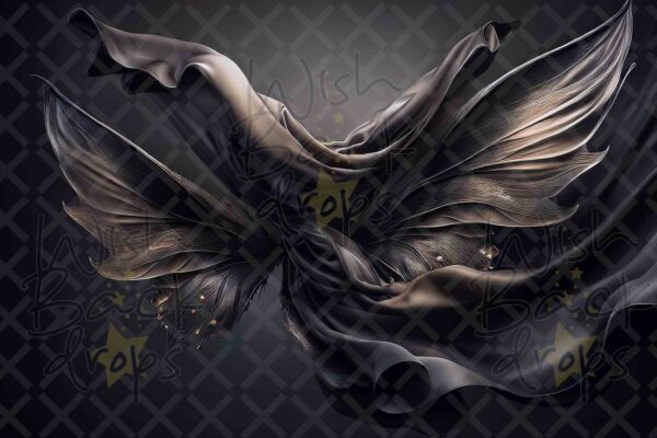Black Satin Wings Digital Backdrops, set of 15 Backgrounds for Photographers