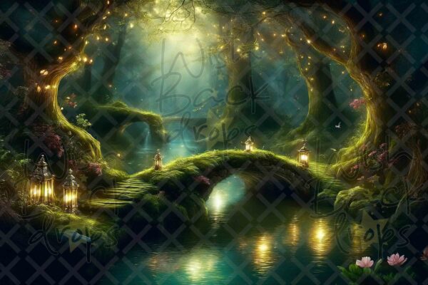 Magic Elfic Forest, Whimsical Atmosphere, 10 Digital Backdrops for Photography
