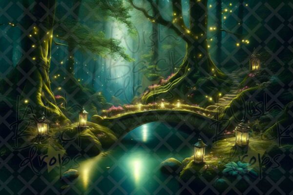 Magic Elfic Forest, Whimsical Atmosphere, 10 Digital Backdrops for Photography