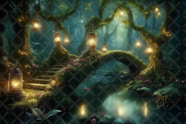 Magic Elfic Forest, Whimsical Atmosphere, 10 Digital Backdrops for Photography