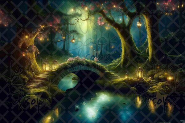 Magic Elfic Forest, Whimsical Atmosphere, 10 Digital Backdrops for Photography
