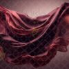 Set of 24 Digital Backdrops of a Red Satin Fabric Floating