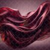 Set of 24 Digital Backdrops of a Red Satin Fabric Floating