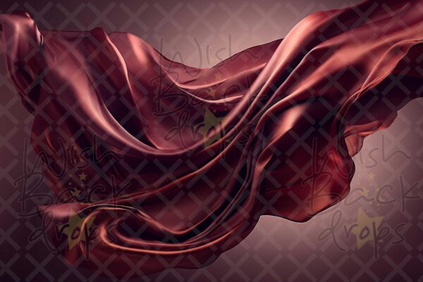 Set of 24 Digital Backdrops of a Red Satin Fabric Floating