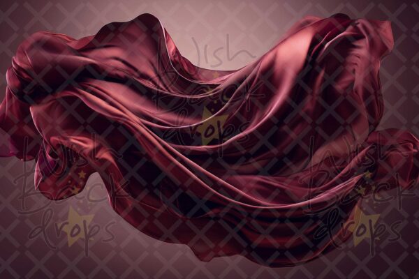 Set of 24 Digital Backdrops of a Red Satin Fabric Floating