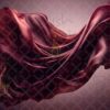 Set of 24 Digital Backdrops of a Red Satin Fabric Floating