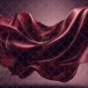 Set of 24 Digital Backdrops of a Red Satin Fabric Floating