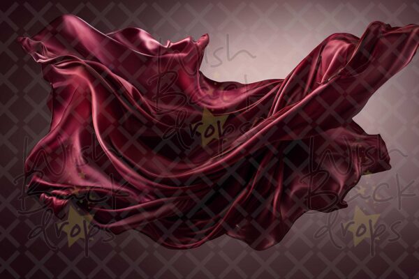 Set of 24 Digital Backdrops of a Red Satin Fabric Floating