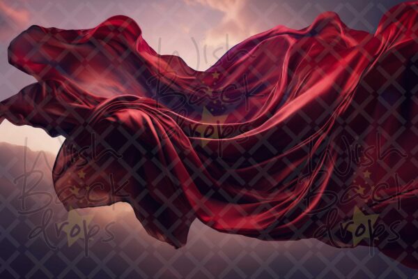 Set of 24 Digital Backdrops of a Red Satin Fabric Floating