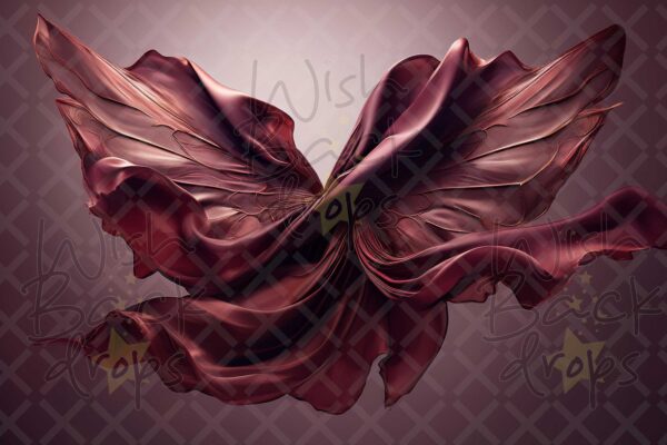 Set of 24 Digital Backdrops of a Red Satin Fabric Floating