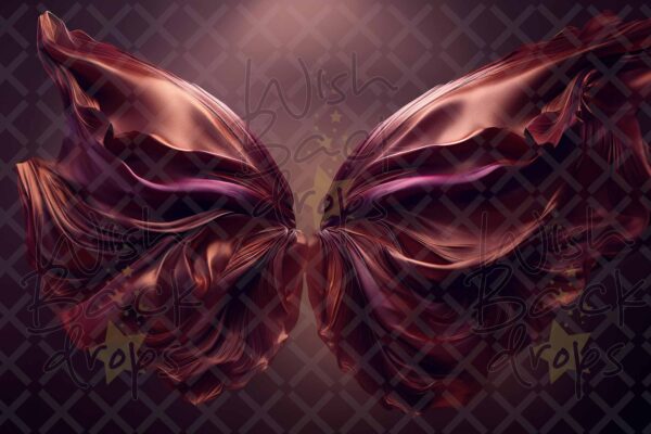 Set of 24 Digital Backdrops of a Red Satin Fabric Floating