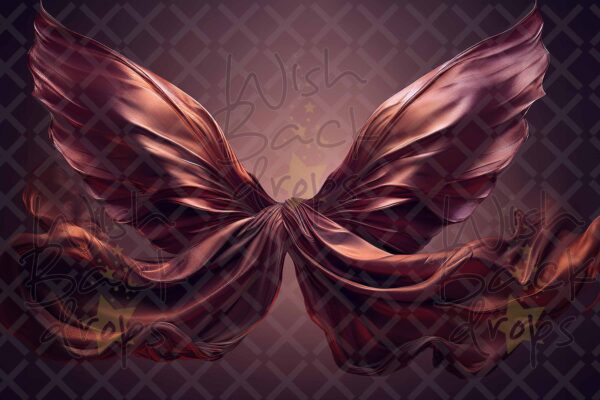 Set of 24 Digital Backdrops of a Red Satin Fabric Floating