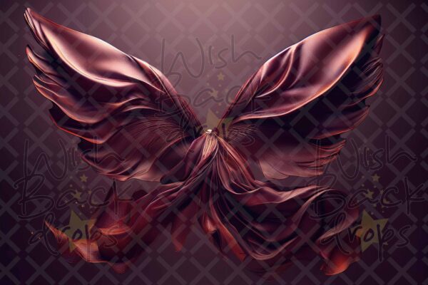 Set of 24 Digital Backdrops of a Red Satin Fabric Floating