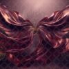 Set of 24 Digital Backdrops of a Red Satin Fabric Floating