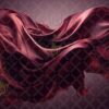 Set of 24 Digital Backdrops of a Red Satin Fabric Floating