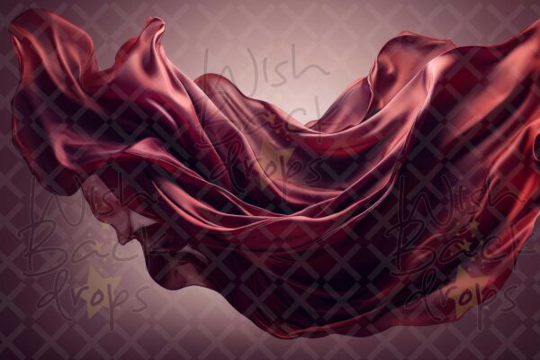 Set of 24 Digital Backdrops of a Red Satin Fabric Floating