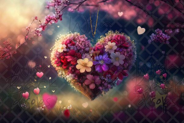 Big Valentine's Hearts, 11 Digital Backdrops