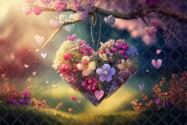 Big Valentine's Hearts, 11 Digital Backdrops