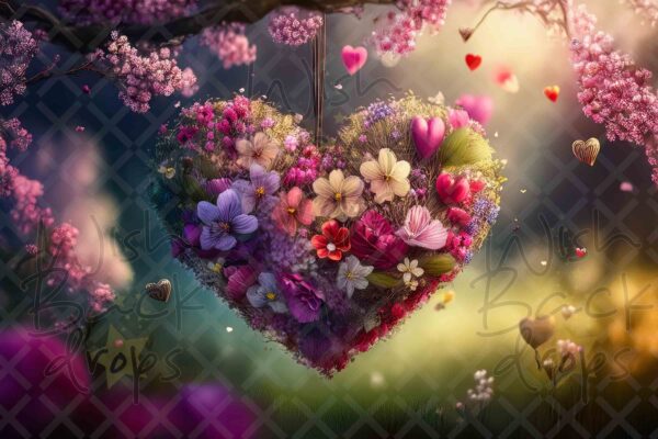 Big Valentine's Hearts, 11 Digital Backdrops
