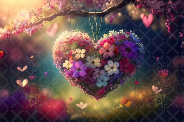 Big Valentine's Hearts, 11 Digital Backdrops